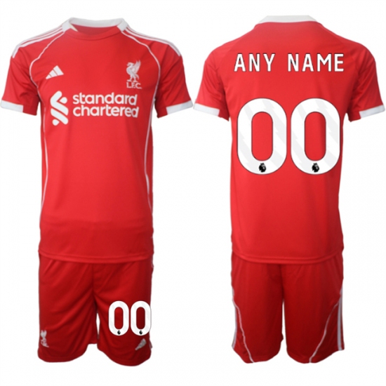 Men's Liverpool Custom 2025 Red Home Soccer Jersey Suit - Ujersey