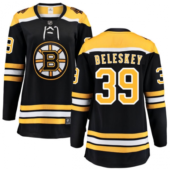 Women's Boston Bruins #39 Matt Beleskey Authentic Black Home Fanatics Branded Breakaway NHL Jersey - Ujersey