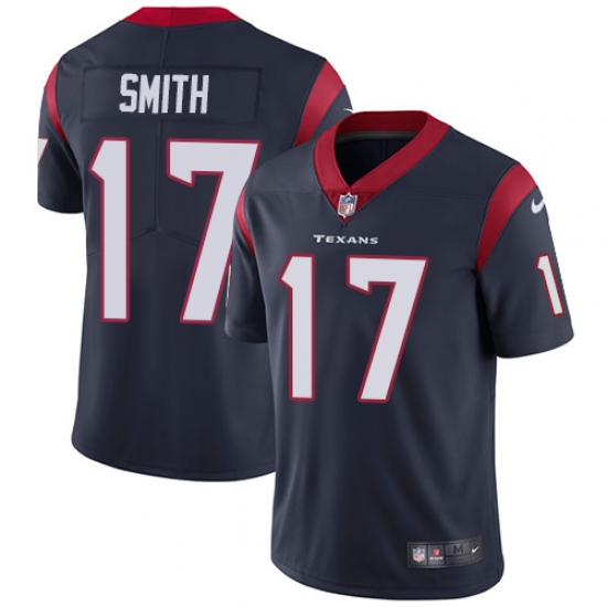 Youth Nike Houston Texans #17 Vyncint Smith Navy Blue Team Color Vapor Untouchable Limited Player NFL Jersey - Ujersey