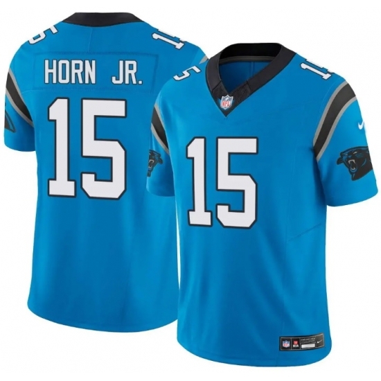 Men's Carolina Panthers #15 Jaycee Horn Nike Blue F U S E Stitched Nike NFL Jersey