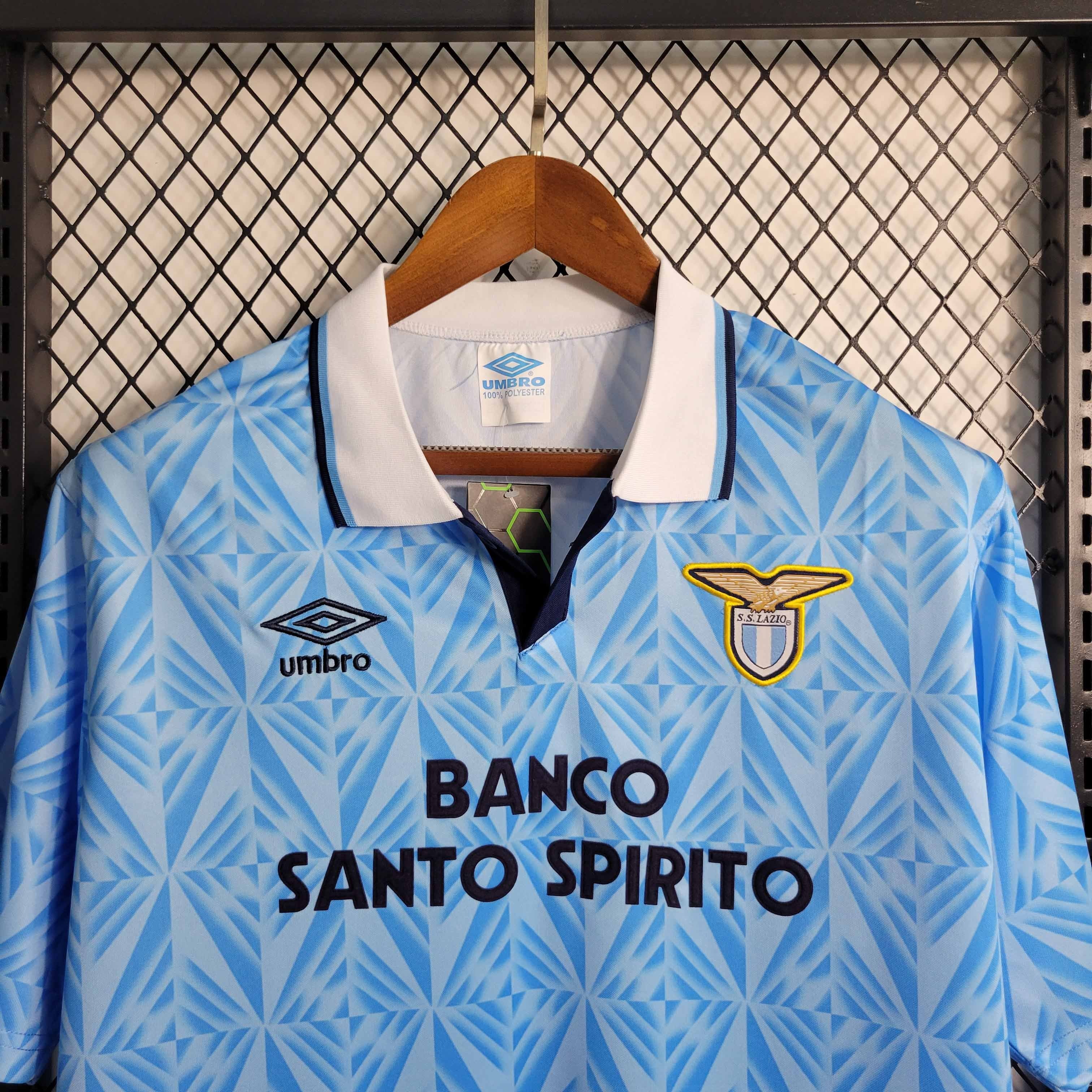 Lazio Retro Soccer Jersey Home Custom Shirt 1991/92 - Ujersey