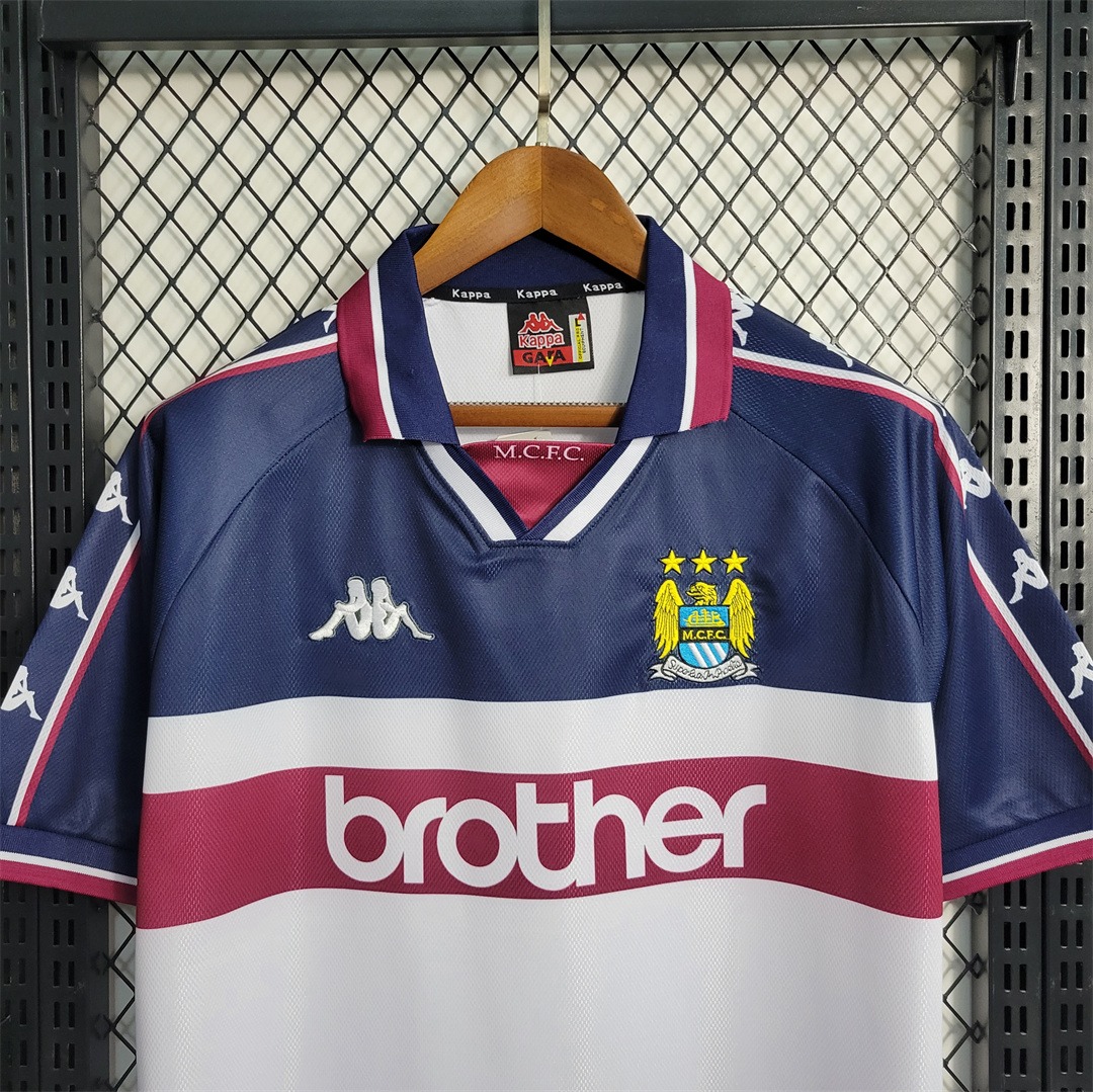 Manchester City Retro Away Football Jersey Shirt 1997/98 - U-jersey