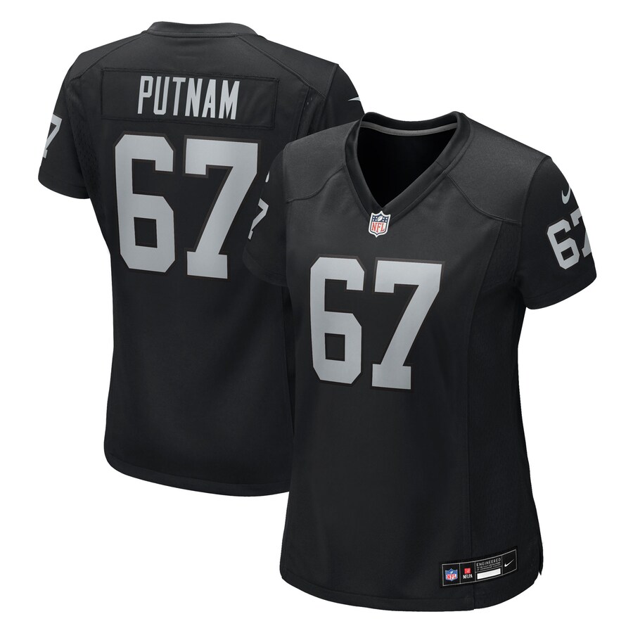 Women's Las Vegas Raiders Will Putnam Nike Black Team Game Jersey - Ujersey NHL