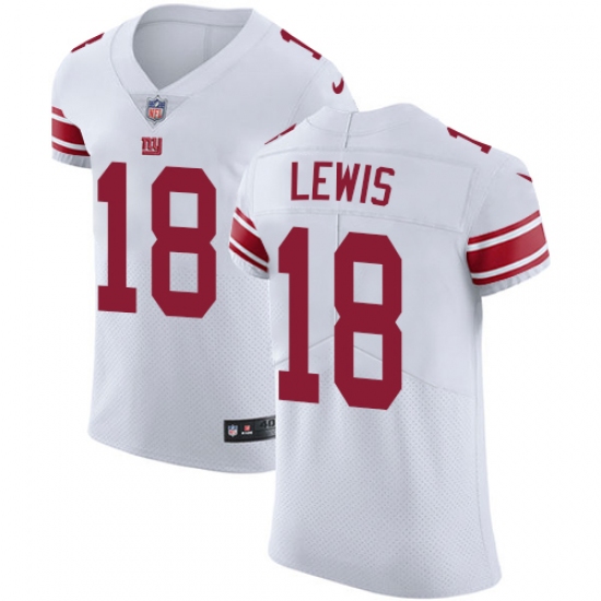 Men's Nike New York Giants #18 Roger Lewis White Vapor Untouchable Elite Player NFL Jersey - Ujersey