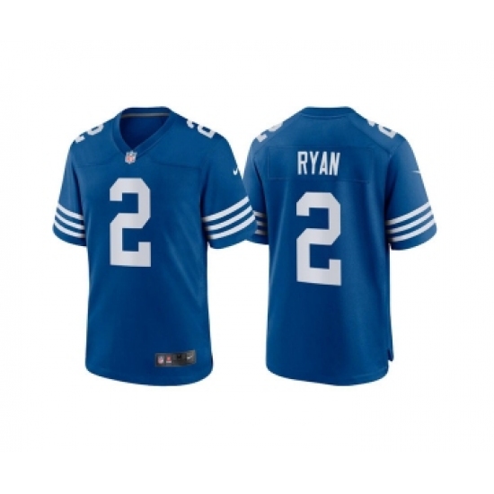 Men's Indianapolis Colts #2 Matt Ryan Blue Stitched Football Jersey - Ujersey