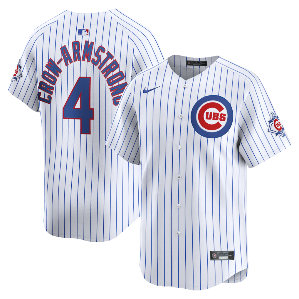 Men's Chicago Cubs Pete Crow-Armstrong Nike White 150th Anniversary Limited Jersey - ujerseystore