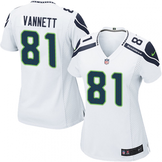 Women's Nike Seattle Seahawks #81 Nick Vannett Game White NFL Jersey - Ujersey