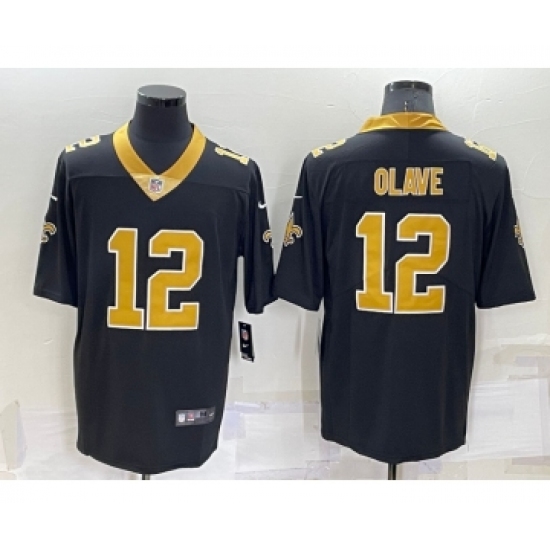 Men's New Orleans Saints #12 Chris Olave Black 2022 Vapor Untouchable Stitched NFL Nike Limited Jersey - Ujersey