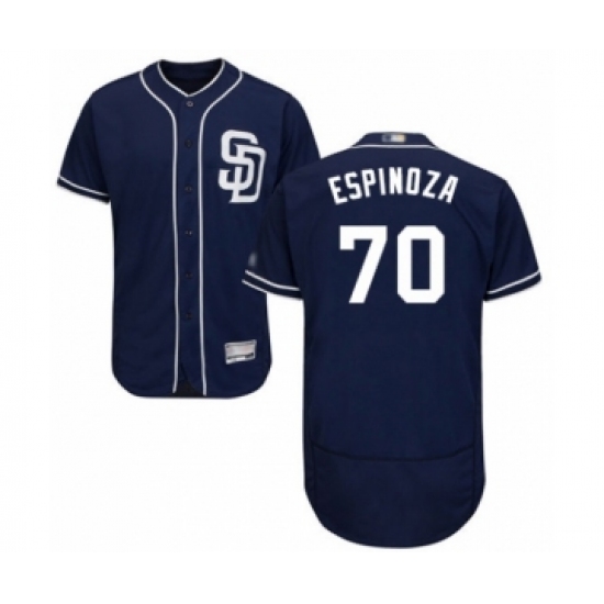 Men's San Diego Padres #70 Anderson Espinoza Navy Blue Alternate Flex Base Authentic Collection Baseball Player Jersey - Ujersey