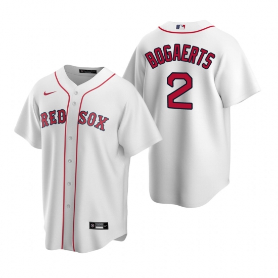 Men's Nike Boston Red Sox #2 Xander Bogaerts White Home Stitched Baseball Jersey - Ujersey
