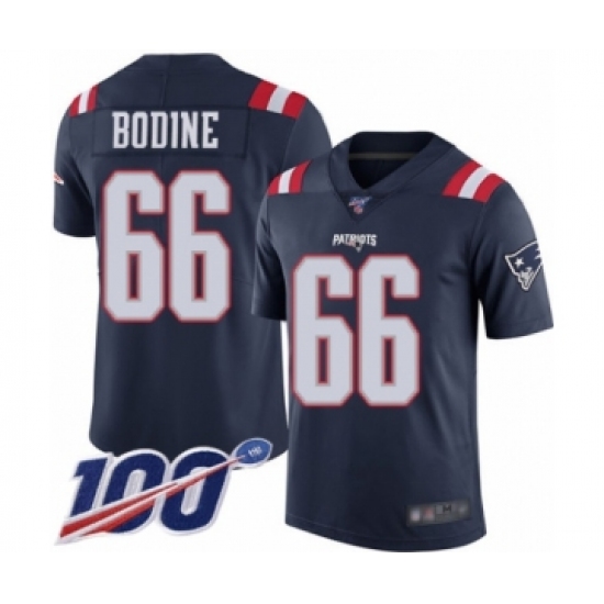 Youth New England Patriots #66 Russell Bodine Limited Navy Blue Rush Vapor Untouchable 100th Season Football Jersey - Ujersey