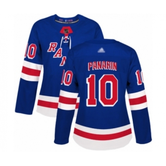 Women's New York Rangers #10 Artemi Panarin Authentic Royal Blue Home Hockey Jersey - Ujersey