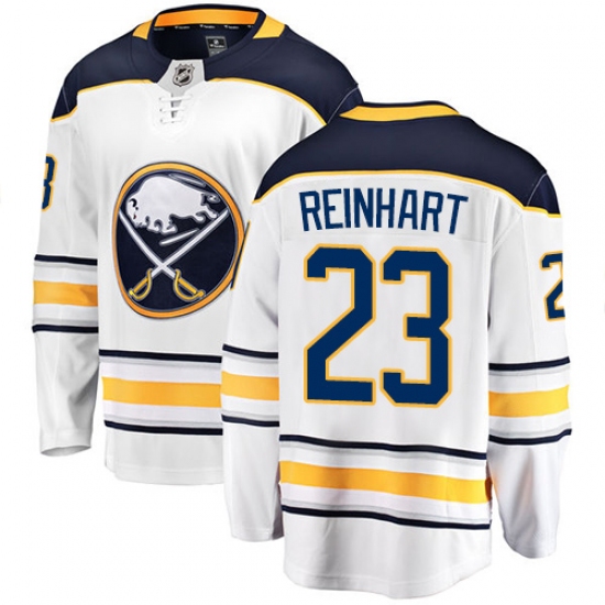 Youth Buffalo Sabres #23 Sam Reinhart Fanatics Branded White Away Breakaway NHL Jersey - Ujersey