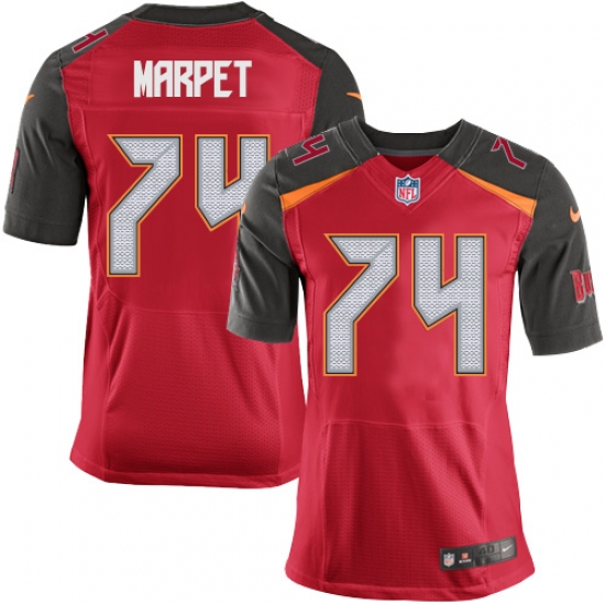 Men's Nike Tampa Bay Buccaneers #74 Ali Marpet Elite Red Team Color NFL Jersey - Ujersey