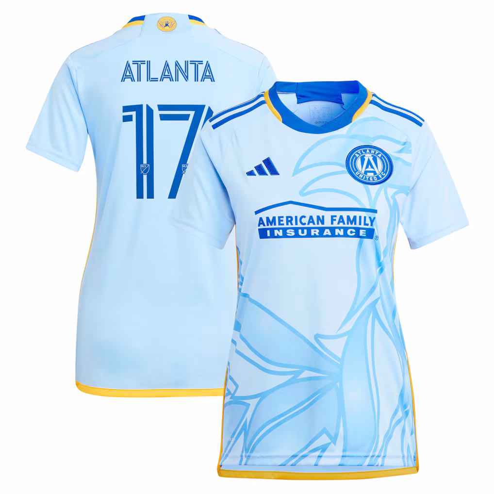 Women's Atlanta United FC #17 adidas Light Blue 2024 The Resurgens Kit Replica Player Jersey - ujerseystore