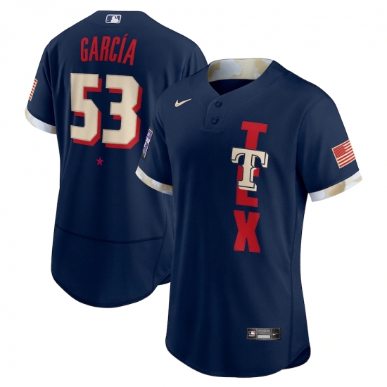 Men's Texas Rangers #53 Adolis García Nike Navy 2021 MLB All-Star Game Authentic Player Jersey - Ujersey