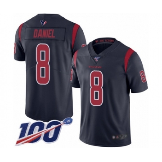 Men's Houston Texans #8 Trevor Daniel Limited Navy Blue Rush Vapor Untouchable 100th Season Football Jersey - Ujersey