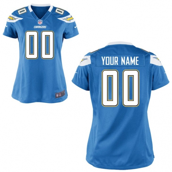 Women's Los Angeles Chargers Nike Light Blue Custom Game Jersey - Ujersey