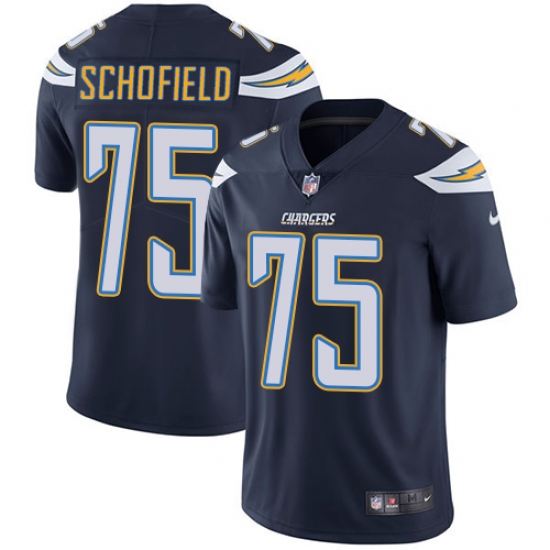 Youth Nike Los Angeles Chargers #75 Michael Schofield Navy Blue Team Color Vapor Untouchable Limited Player NFL Jersey - Ujersey