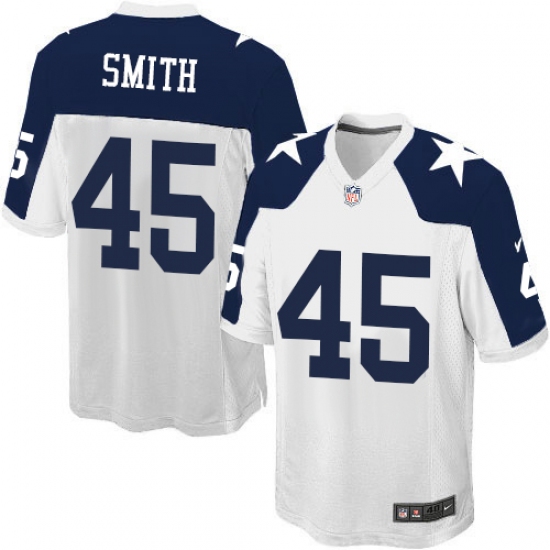 Men's Nike Dallas Cowboys #45 Rod Smith Game White Throwback Alternate NFL Jersey - Ujersey