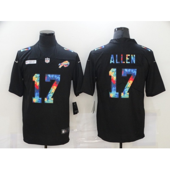 Men's Buffalo Bills #17 Josh Allen Rainbow Version Nike Limited Jersey - Ujersey