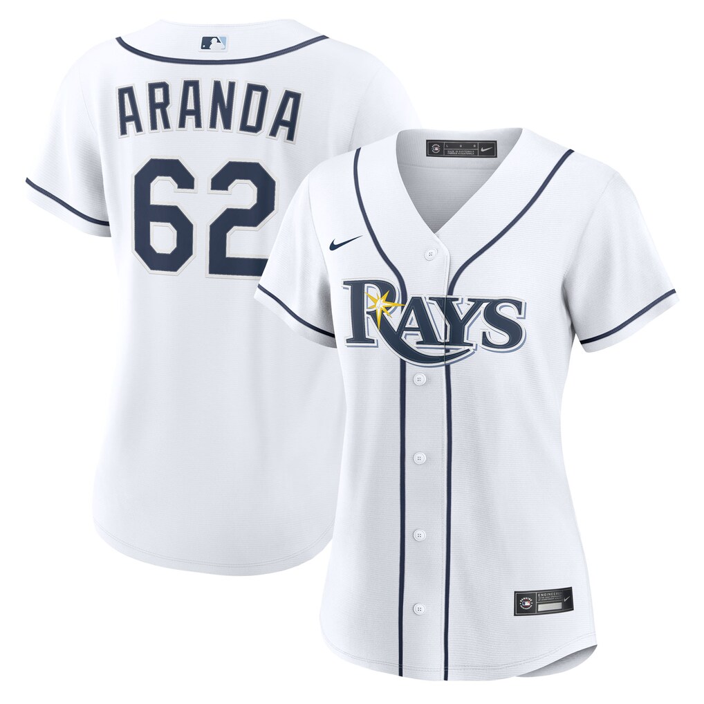 Women's Tampa Bay Rays Jonathan Aranda Nike White Home Replica Jersey - Ujersey