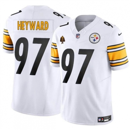 Men's Pittsburgh Steelers #97 Cameron Heyward White F.U.S.E. With Walter Payton Vapor Limited Football Stitched Jersey - Ujersey