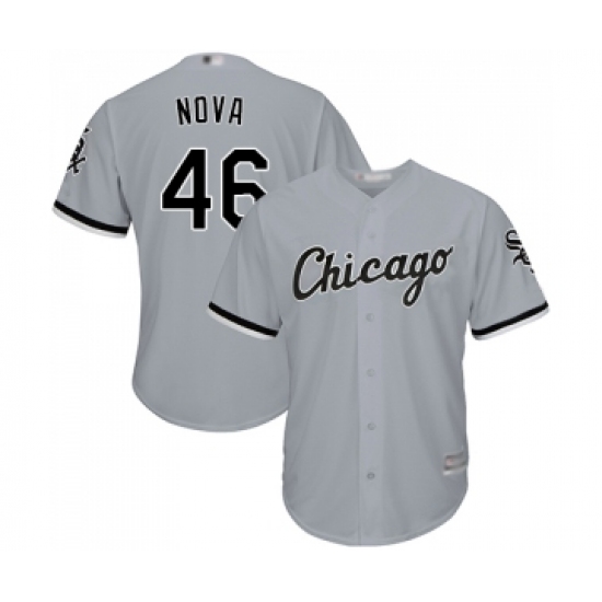 Men's Chicago White Sox #46 Ivan Nova Replica Grey Road Cool Base Baseball Jersey - Ujersey