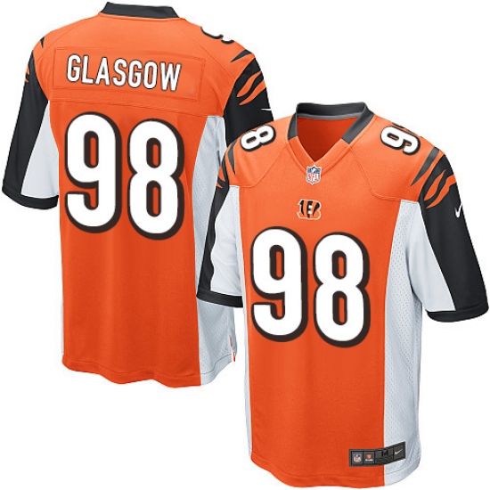 Men's Nike Cincinnati Bengals #98 Ryan Glasgow Game Orange Alternate NFL Jersey