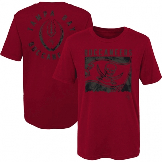 Men's Tampa Bay Buccaneers Red Preschool Liquid Camo Logo T Shirt - Ujersey