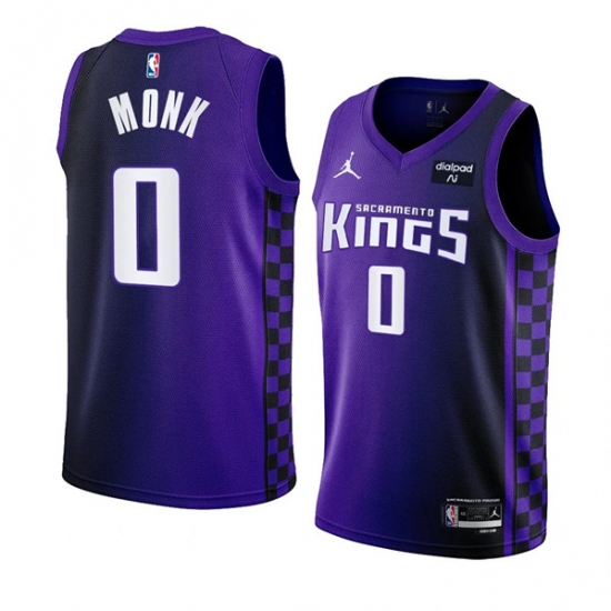 Men's Sacramento Kings #0 Malik Monk Purple 2023-24 Statement Edition Swingman Stitched Jersey - Ujersey