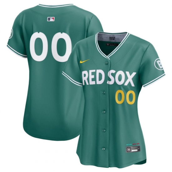 Women's Boston Red Sox ACTIVE PLAYER Custom Green 2025 City Connect Limited Stitched Baseball Jersey(Run Small) - Ujersey
