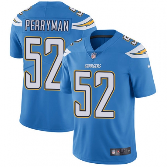 Youth Nike Los Angeles Chargers #52 Denzel Perryman Electric Blue Alternate Vapor Untouchable Limited Player NFL Jersey - Ujersey