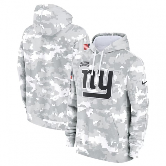 Men's New York Giants 2024 Arctic Camo Salute To Service Club Fleece Pullover Hoodie - Ujersey