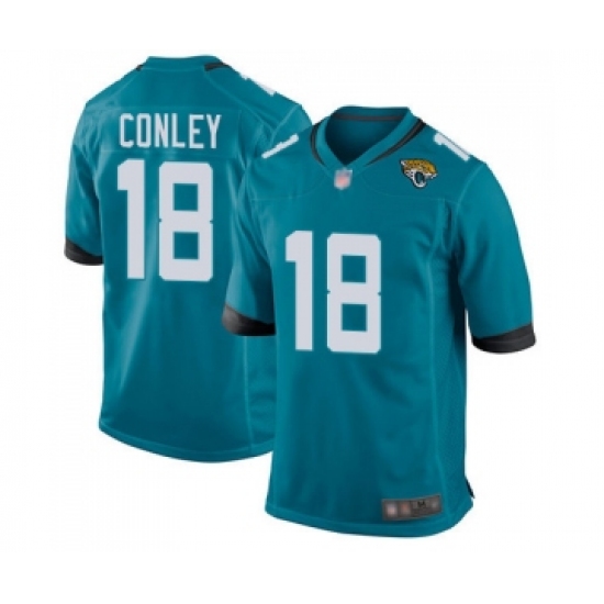 Men's Jacksonville Jaguars #18 Chris Conley Game Teal Green Alternate Football Jersey - Ujersey