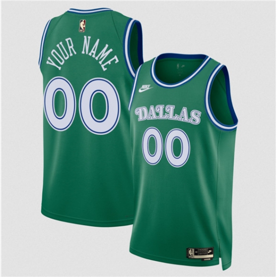 Men's Dallas Mavericks Active Player Custom Green 2025 Classic Edition Stitched Basketball Jersey - Ujersey