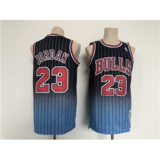 Men's Chicago Bulls #23 Michael Jordan Balck Throwback Stitched Jersey - Ujersey