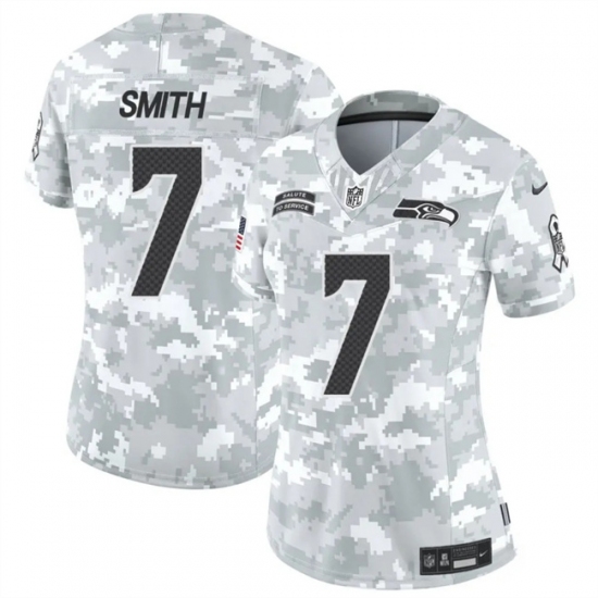 Women's Seattle Seahawks #7 Geno Smith 2024 F.U.S.E Arctic Camo Salute To Service Limited Stitched Football Jersey(Run Small) - Ujersey