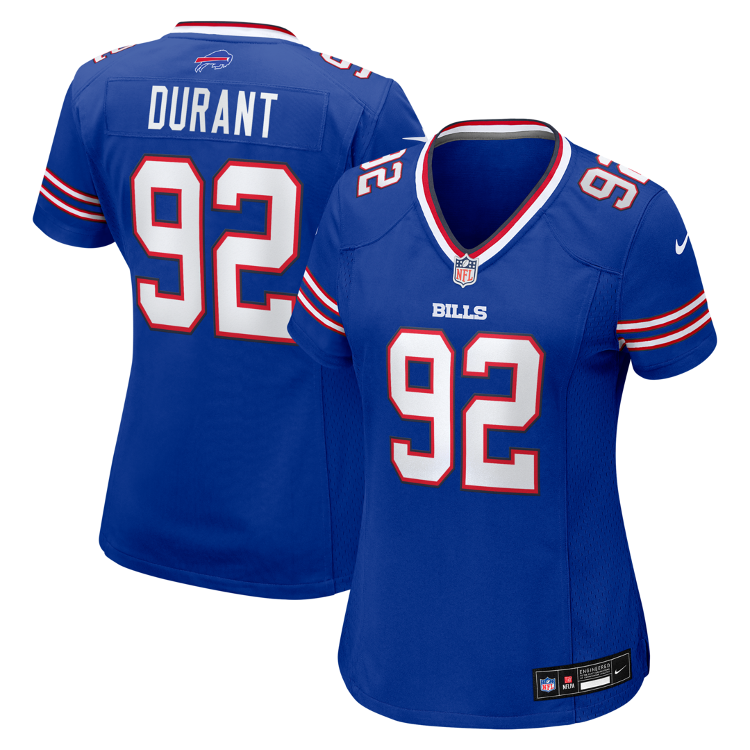 Women's Buffalo Bills Zane Durant Nike Royal Team Game Jersey - U-jersey