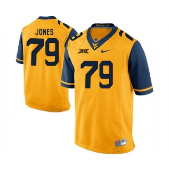 West Virginia Mountaineers 79 Matt Jones Gold College Football Jersey - Ujersey