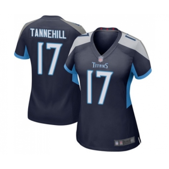 Women's Tennessee Titans #17 Ryan Tannehill Game Navy Blue Team Color Football Jersey - Ujersey