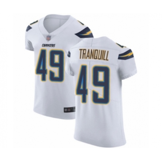 Men's Los Angeles Chargers #49 Drue Tranquill White Vapor Untouchable Elite Player Football Jersey - Ujersey