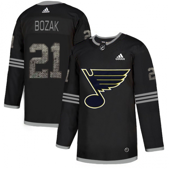 Men's Adidas St. Louis Blues #21 Tyler Bozak Black Authentic Classic Stitched NHL Jersey - Ujersey