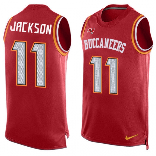 Men's Nike Tampa Bay Buccaneers #11 DeSean Jackson Limited Red Player Name & Number Tank Top NFL Jersey - Ujersey