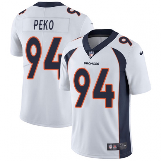 Youth Nike Denver Broncos #94 Domata Peko White Vapor Untouchable Limited Player NFL Jersey - Ujersey