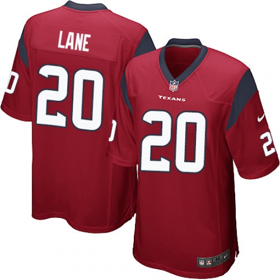 Men's Nike Houston Texans #20 Jeremy Lane Game Red Alternate NFL Jersey - Ujersey