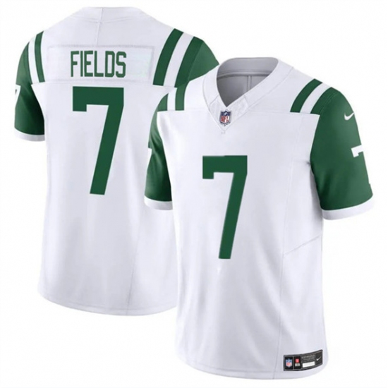 Men's New York Jets #7 Justin Fields White 2025 F.U.S.E. Classic Alternate Vapor Untouchable Limited Football Stitched Jersey - Ujersey