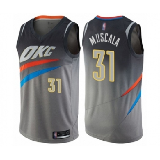 Youth Oklahoma City Thunder #31 Mike Muscala Swingman Gray Basketball Jersey - City Edition - Ujersey
