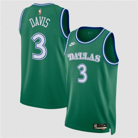 Men's Dallas Mavericks #3 Anthony Davis Green 2025 Classic Edition Stitched Basketball Jersey - Ujersey
