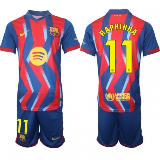Men FC Barcelona 2026 Soccer Jerseys RedBlue #11 RAPHINHA